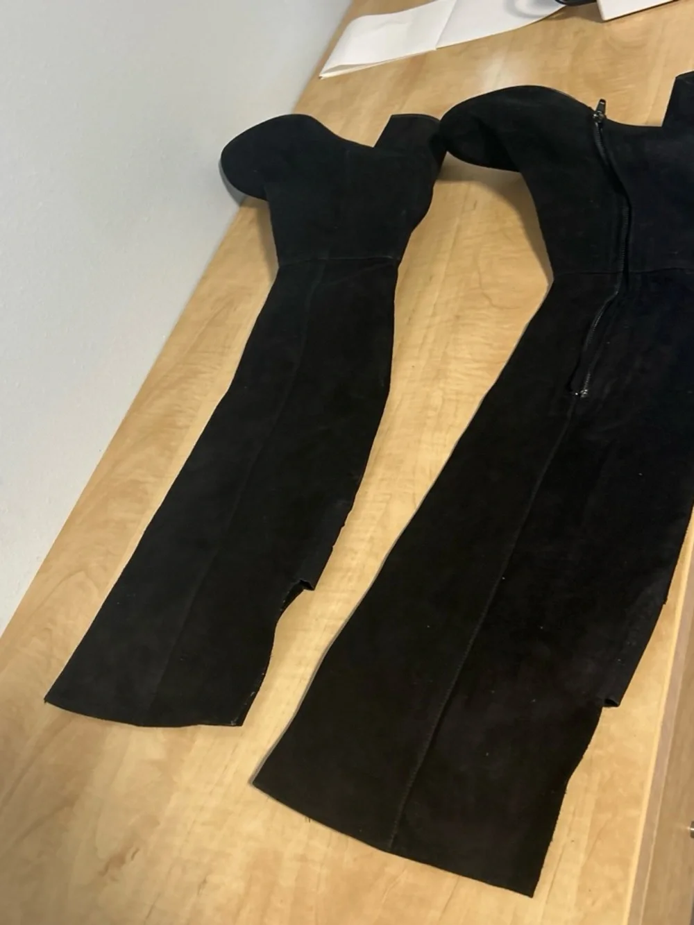 Halogen Black Over-the-Knee Suede Block Heel Boots